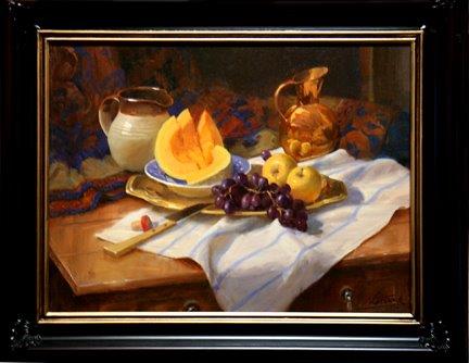Robert Kuester: Still Life with Cantaloupe & Copper