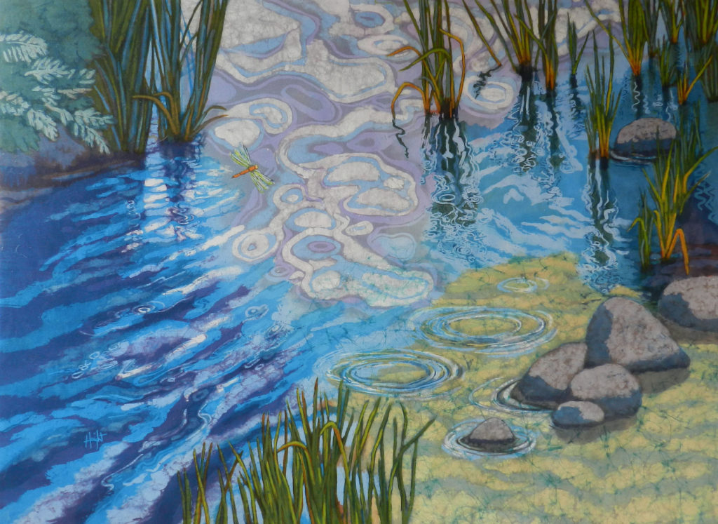 Cathy Haight: New Pond, Frog Jumps In