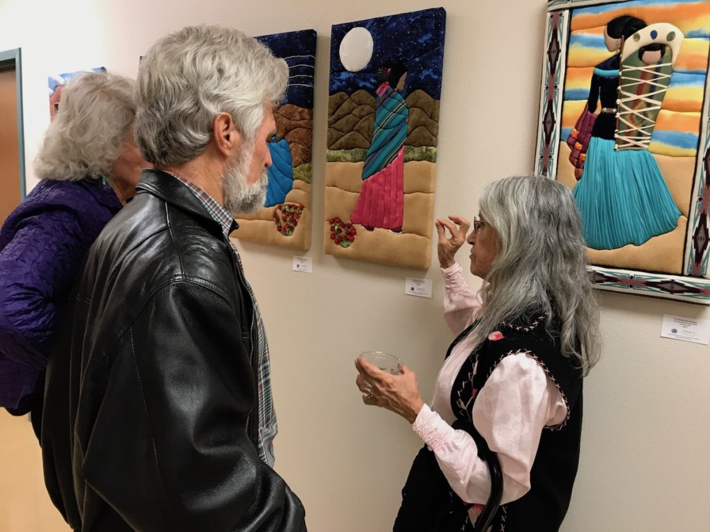 Cristina Diaz-Arntzen explains punch-quilting