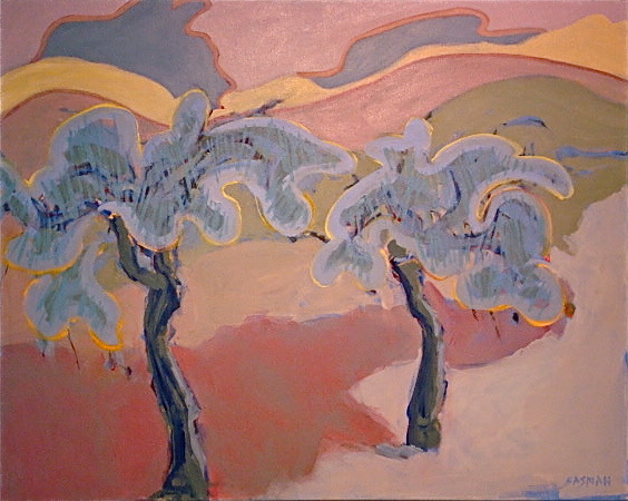 Edna Casman: Hillside Trees