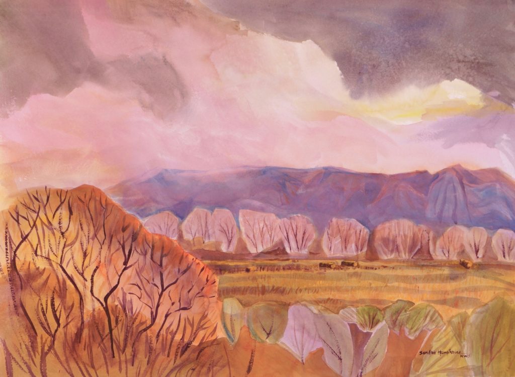 Sandra Humphries: Evening Hayfields
