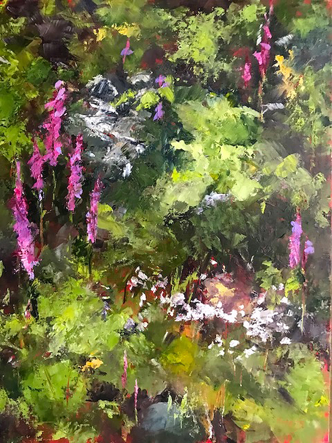 Carol Hopper: Cliff Tangle of Wildflowers - Fireweed