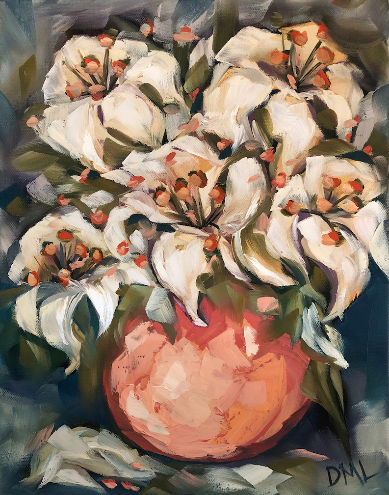 Dawn Lomako: White Lilies
