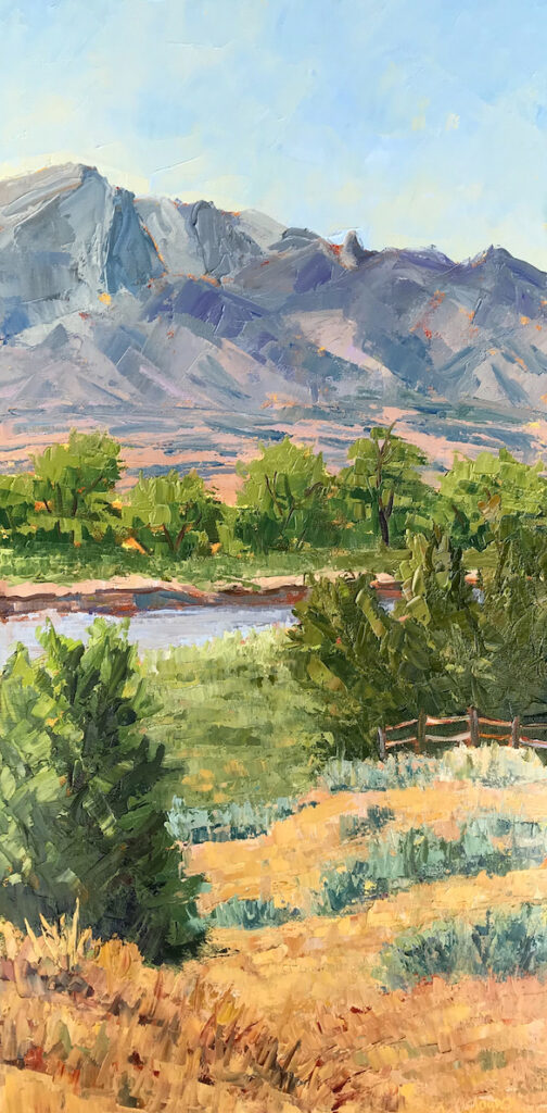 Carol Ordogne: Bernalillo View of Sandias