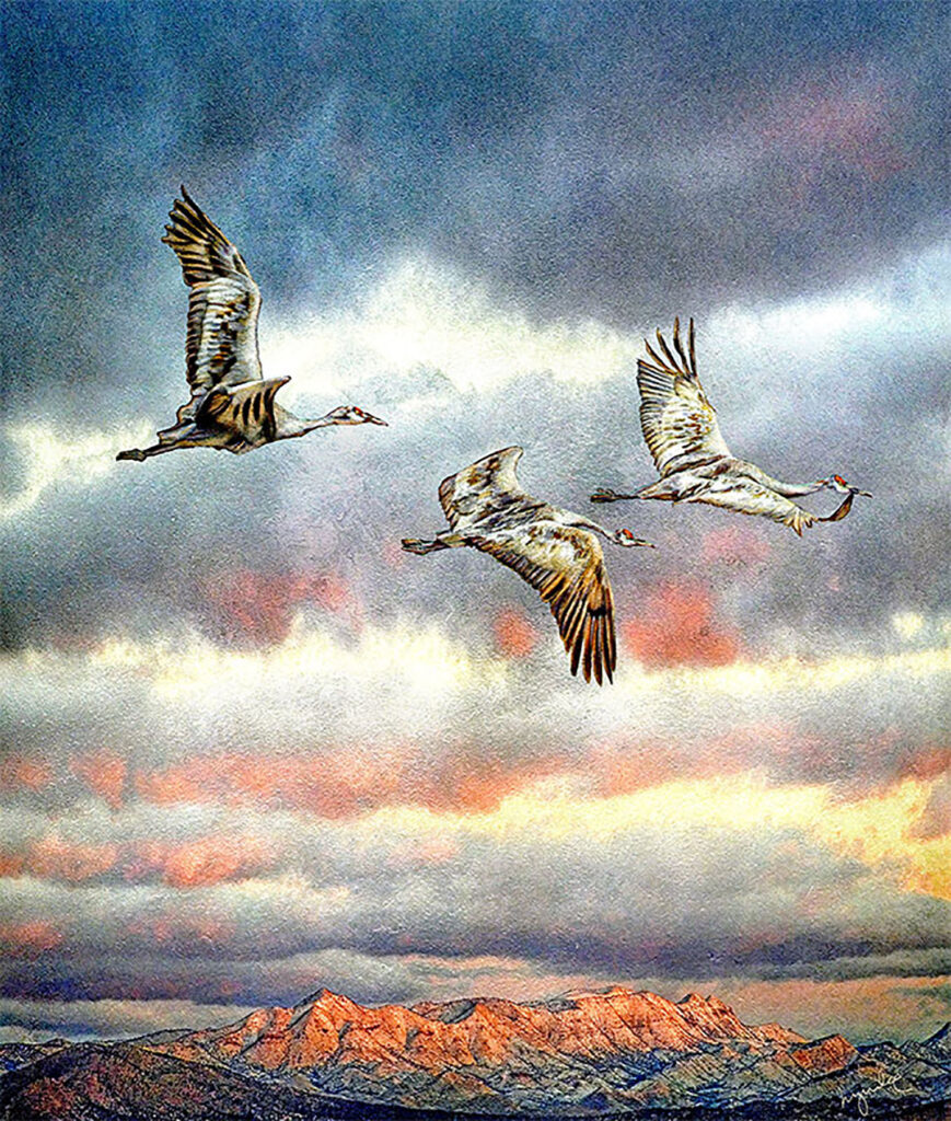 Lyndia Radice: Snow and Cranes