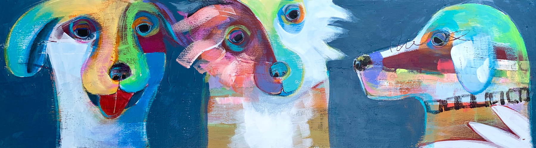 Laura Balombini: Three Dogs Blue