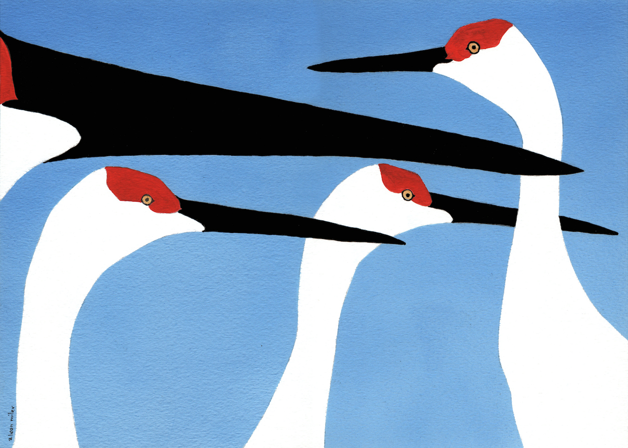 A. Leon Miler: Blue Sky Cranes 1