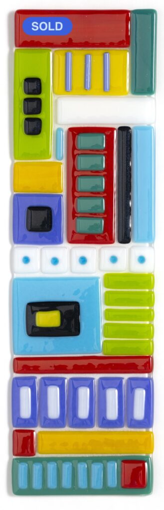 SOLD - Carol Lutz: Mondrian #2 - Fused Glass