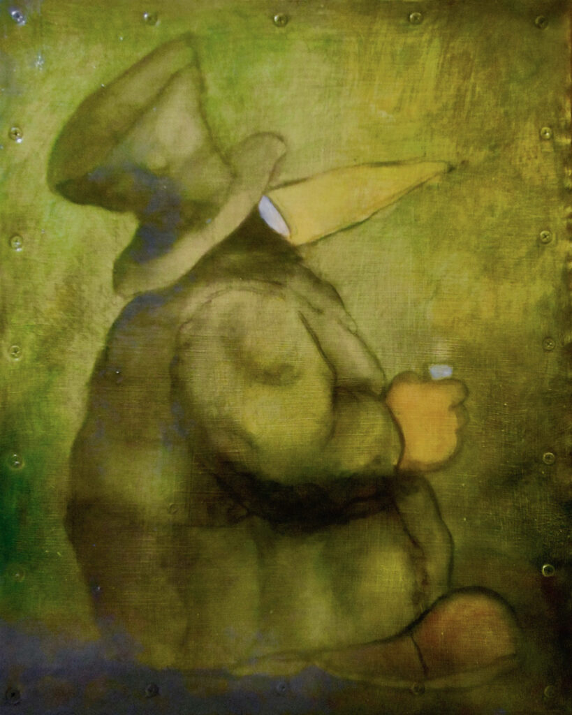 Santiago Perez: Candlemas - Oil on Metal