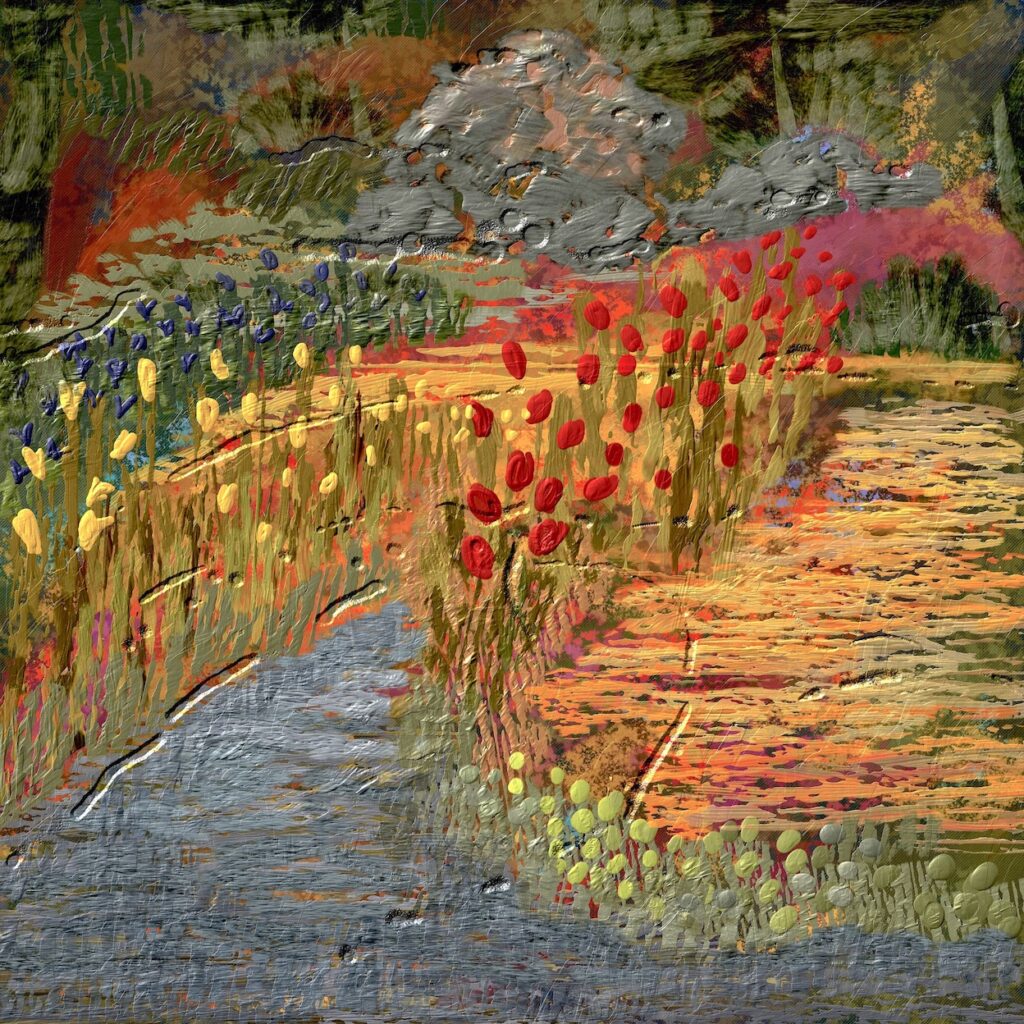 David Henderson: Creek and Flowers