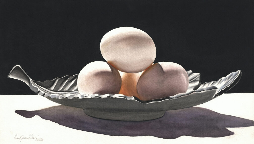 Penny Thomas Simpson: Eggs on a Leaf