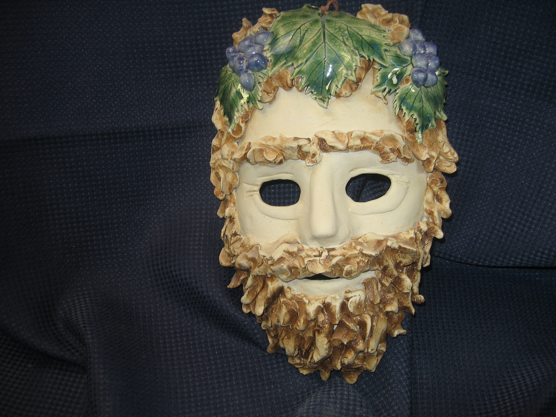 Rick Snow: Bacchus Mask - Ceramic