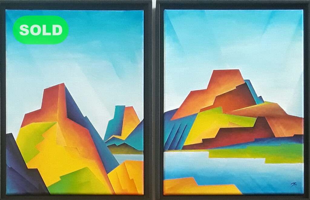 Brandon Allebach: Cubist Landscape Diptych