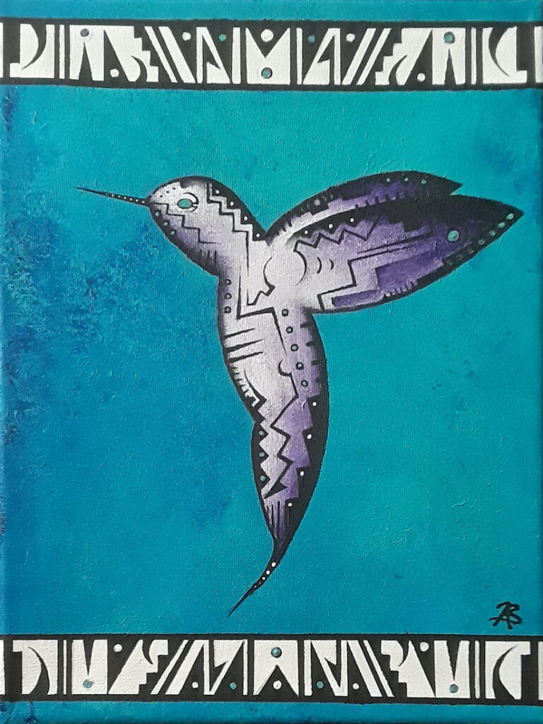 Brandon Allebach: Hummingbird in Blue