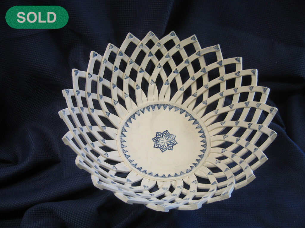 Rick Snow: White &amp; Blue Basket SOLD