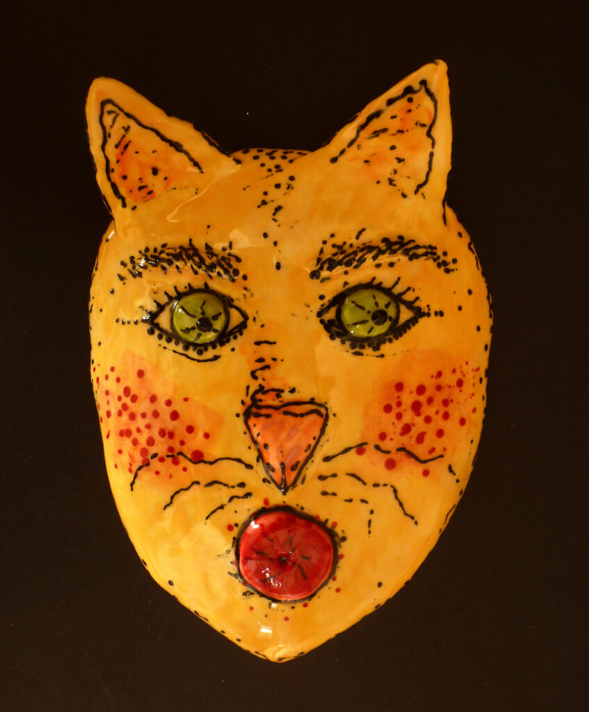 Lesley Long: Yellow Cat Green Eyes