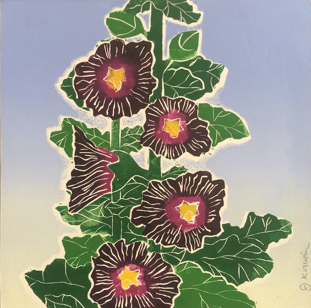 Julianna Kirwin: Purple Hollyhocks
