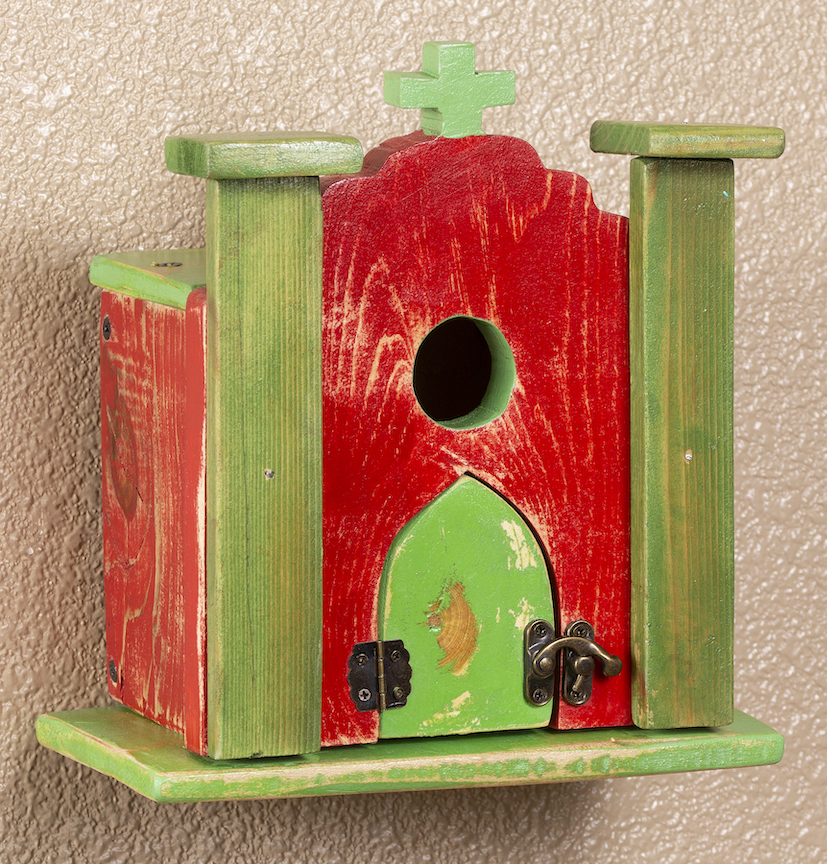 Alex Kreslin: Mission Church Birdhouse (Green door)