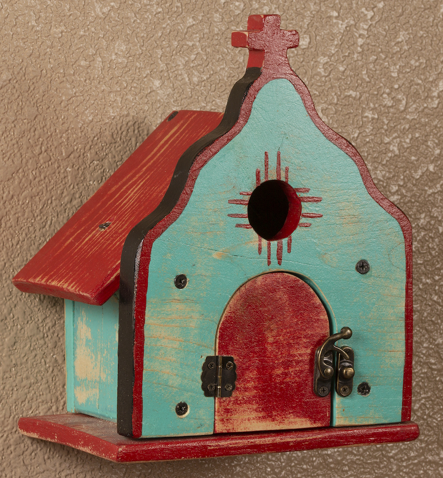 Alex Kreslin: Mission Church Birdhouse (Red door)