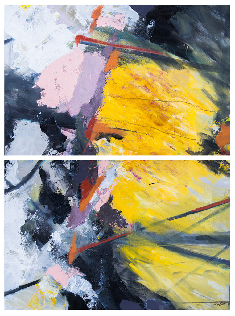 New Mexico Cancer Center, Gallery With A Cause, Fire on the Mountain 1 and 2, Diptych