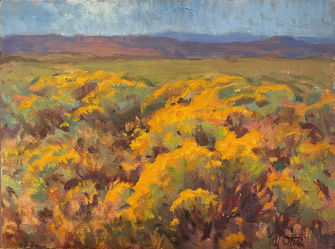 New Mexico Cancer Center, Gallery With A Cause, Chamisa Near the Rio Puerco