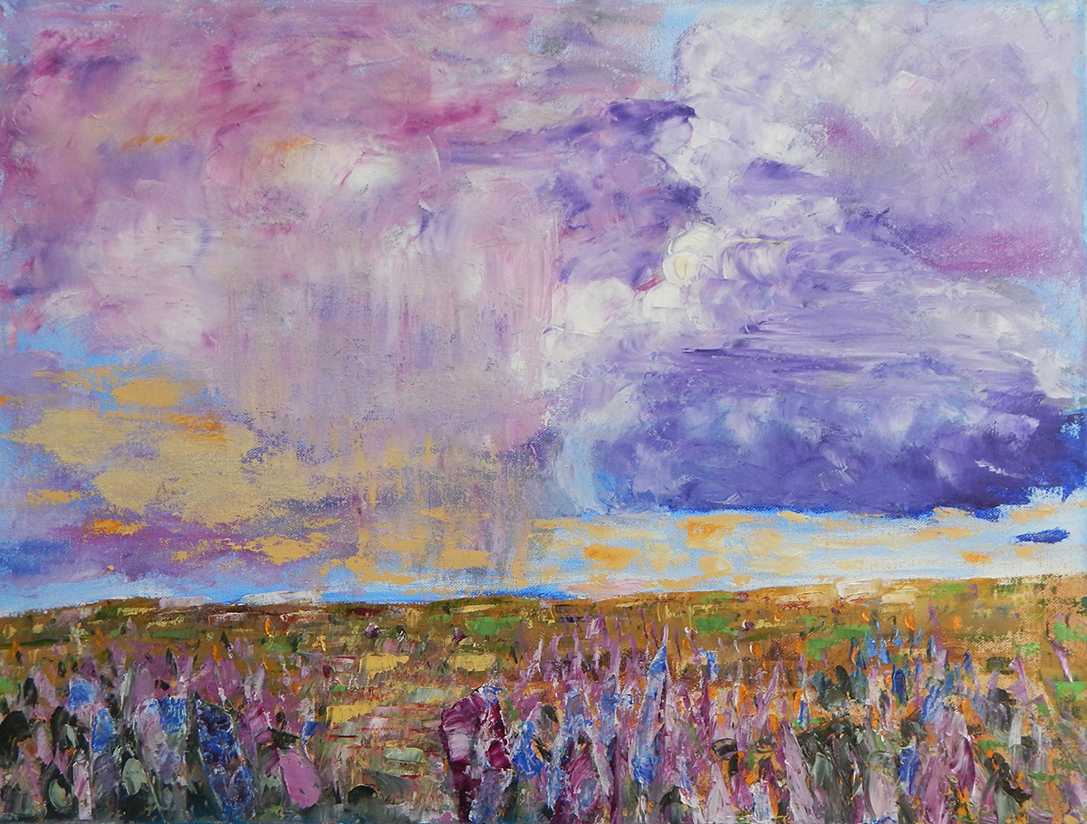 New Mexico Cancer Center, Gallery With A Cause, Purple Cloud Raining