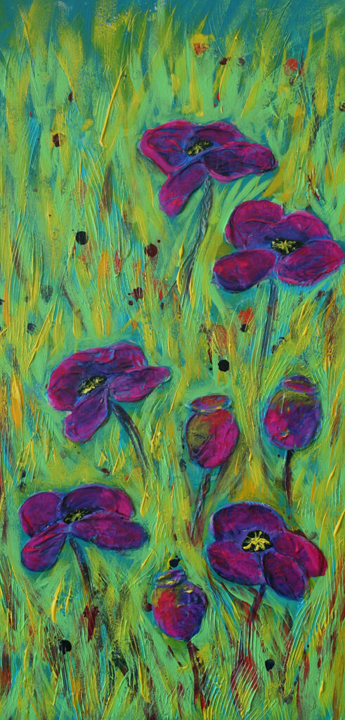 New Mexico Cancer Center, Gallery With A Cause, Purple Poppies I