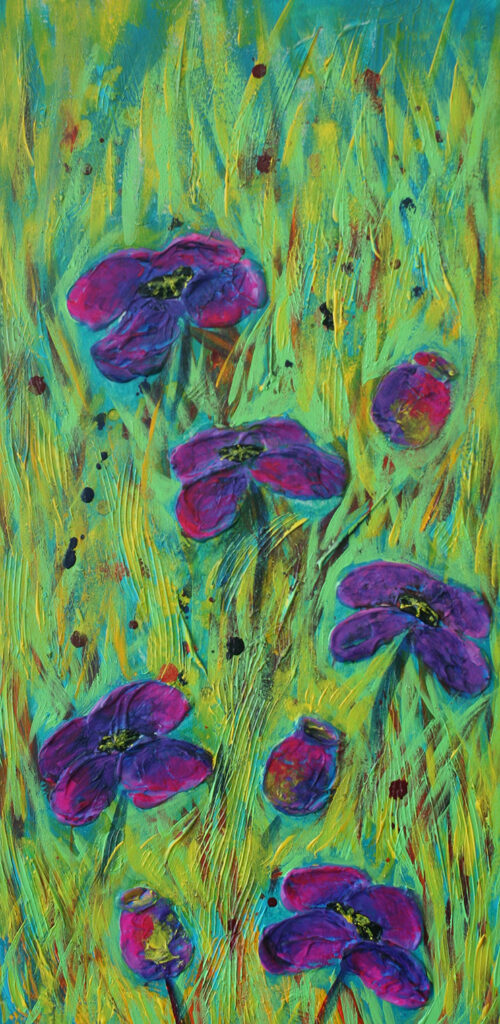 New Mexico Cancer Center, Gallery With A Cause, Purple Poppies III
