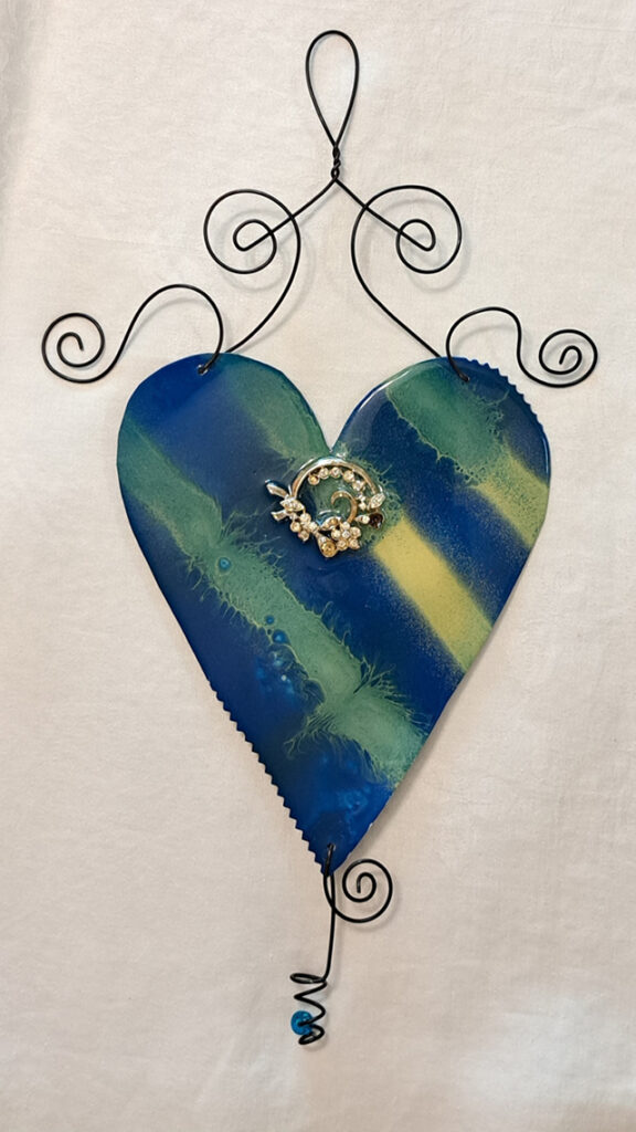 Blue Stripe Heart
